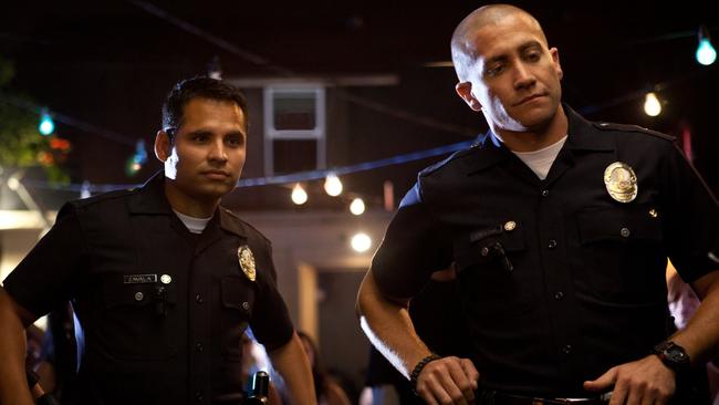 Jake Gyllenhaal and Michael Pena in End of Watch.