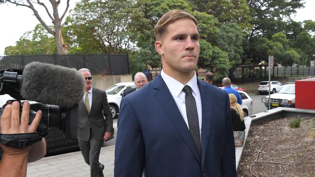 Jack de Belin arrives at the sixth day of his trial in Wollongong. Picture: NCA NewsWire / Simon Bullard