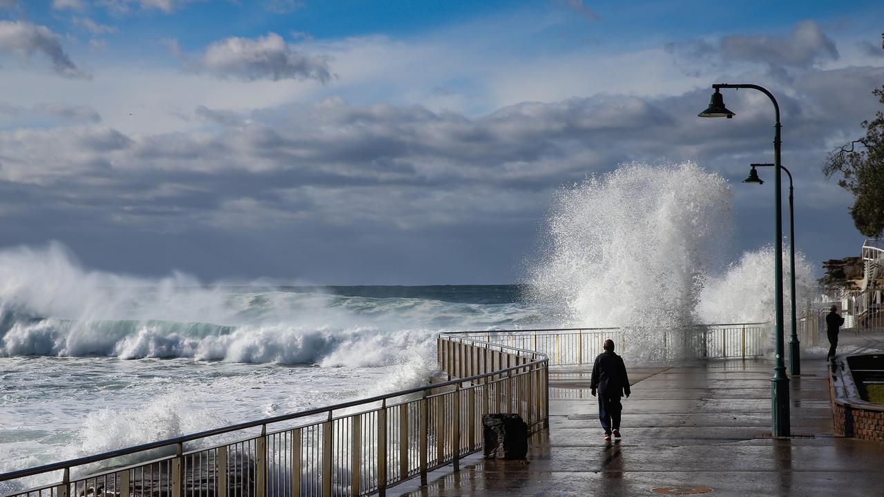 Bronte Beach was hammered by huge swells. Picture: NCA NewsWire / Gaye Gerard