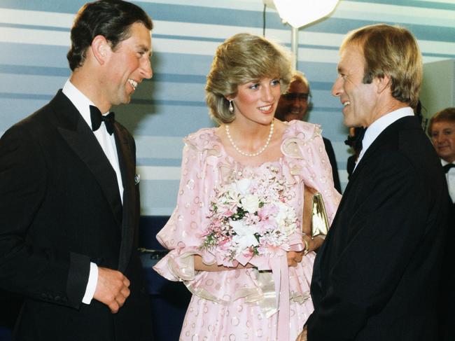 Paul Hogan with Princess Diana and Price Charles at the Melbourne Concert Hall Picture: Tim Graham/Getty Images