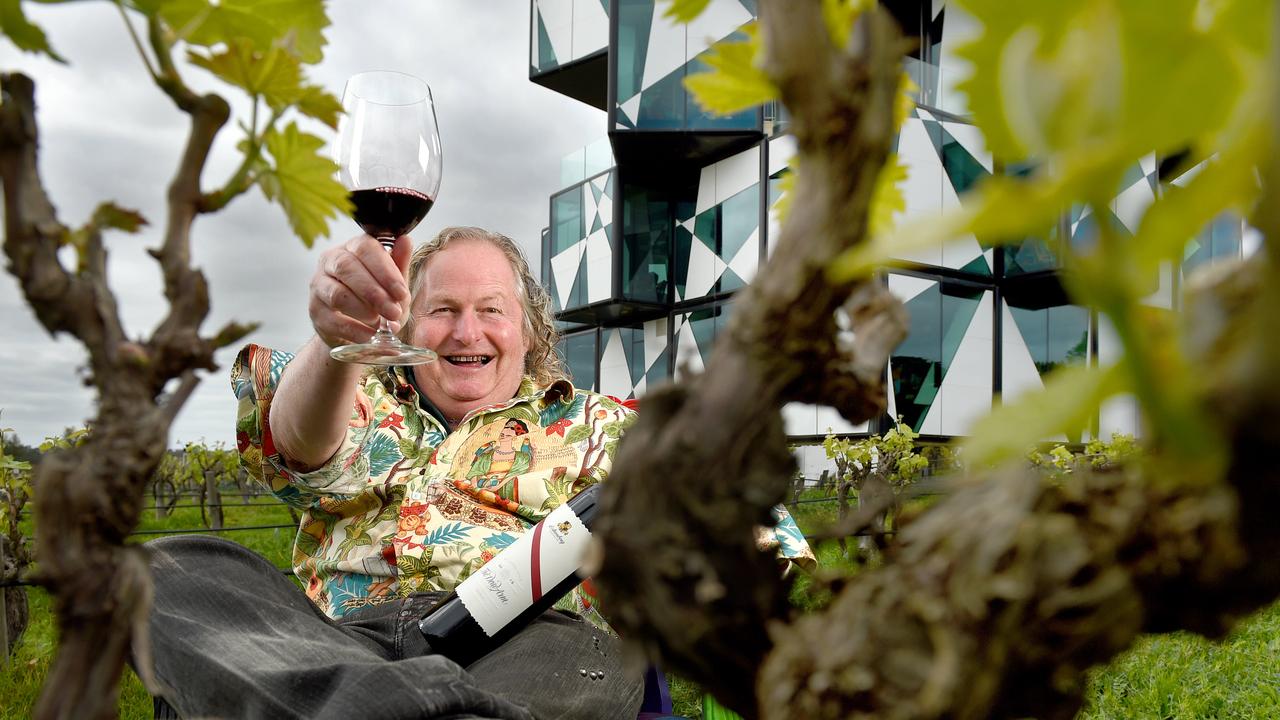 Winemaker Chester Osborn from d'Arenberg testing the terroir. Photo - Naomi Jellicoe