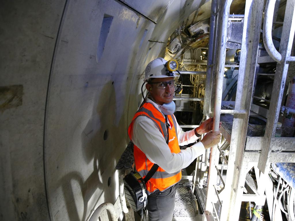 Rodd Staples, Project Director of the North West Rail Link. The North West Rail Link is underway and TBM Elizabeth has cut through 1092metres of earth travelling East from Bella Vista. Picture: Bradley Hunter