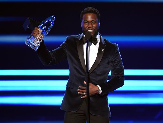 Actor Kevin Hart accepts Favorite Comedic Movie Actor onstage during the People's Choice Awards 2017. Picture: Getty