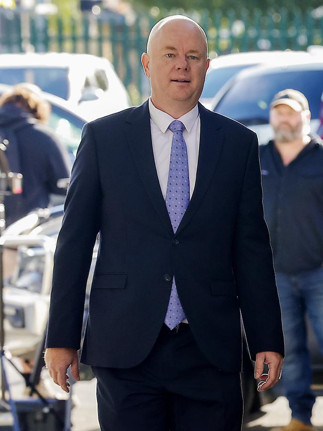 Simon Patterson, the estranged husband of Erin Patterson, arrives at court to give evidence. Picture: NewsWire/Ian Currie