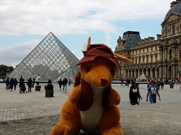 The <i>Sunday Mail’</i>s Rooporter in Paris recently. Picture: Peluche Travel/Facebook