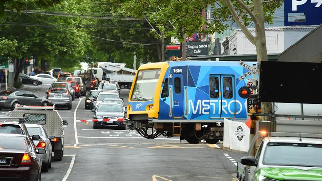 Part of Union St in Surrey Hills has closed in both directions until mid-August for level crossing removal works. File picture.