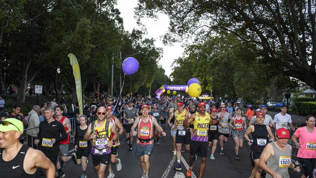 Toowoomba Marathon (and half marathon) starts on Margaret St, Sunday, May 4, 2025. Picture: Kevin Farmer