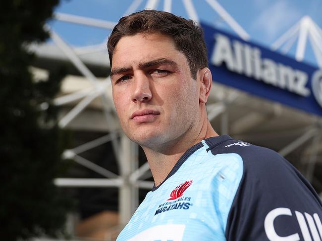 SYDNEY, AUSTRALIA - AUGUST 31:  New Waratahs signing Rob Simmons poses during a Waratahs media opportunity at NSW Waratahs HQ on August 31, 2017 in Sydney, Australia.  (Photo by Mark Metcalfe/Getty Images)