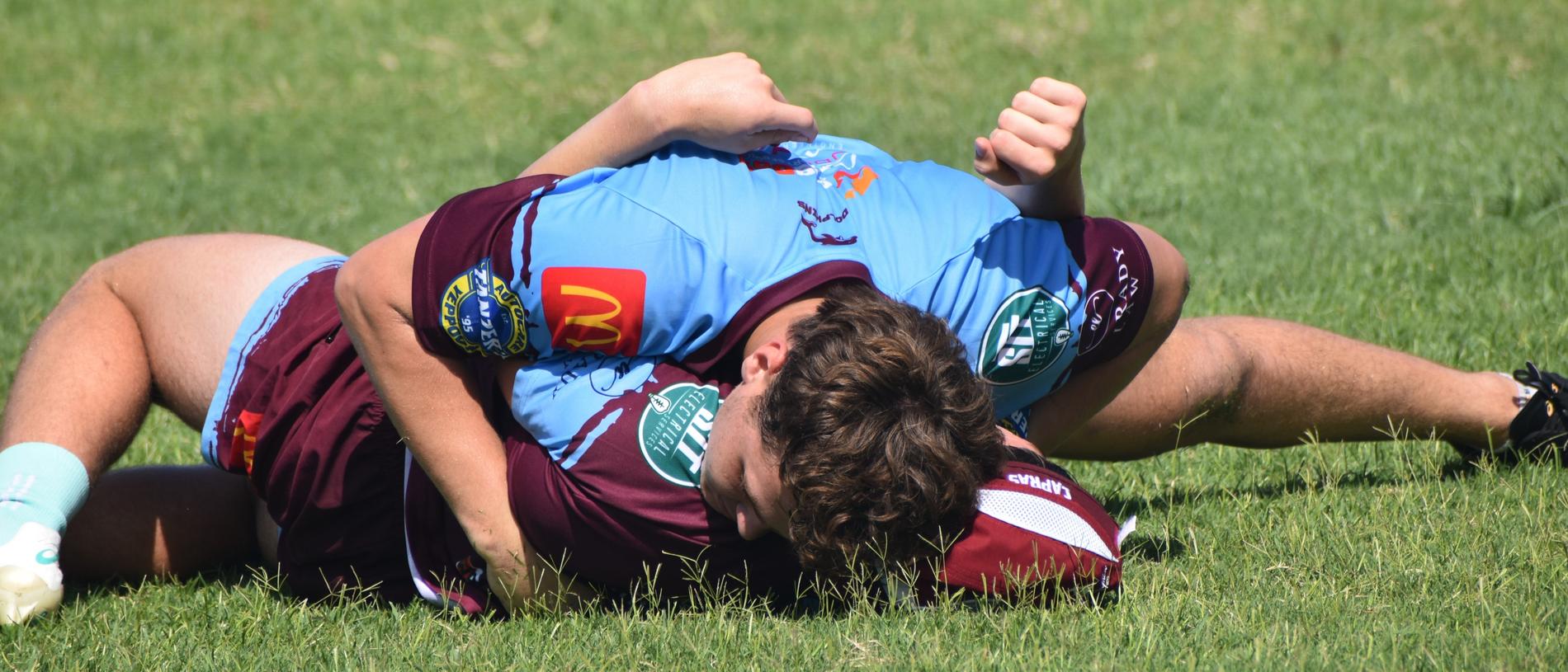 CQ Capras under-17 boys squad at a pre-season training session at The Cathedral College, Rockhampton, on December 7, 2024.