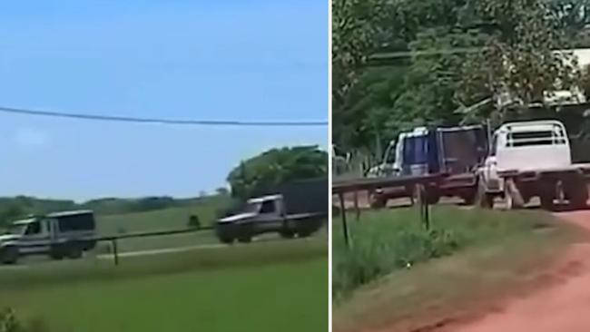 In April, footage emerged of a stolen car being used to chase police through Palumpa - the same town Mr Finn’s vehicle was found torched.