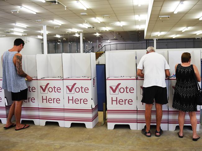 Pre-poll voting at the Hyde Park Centre. Picture: Zak Simmonds