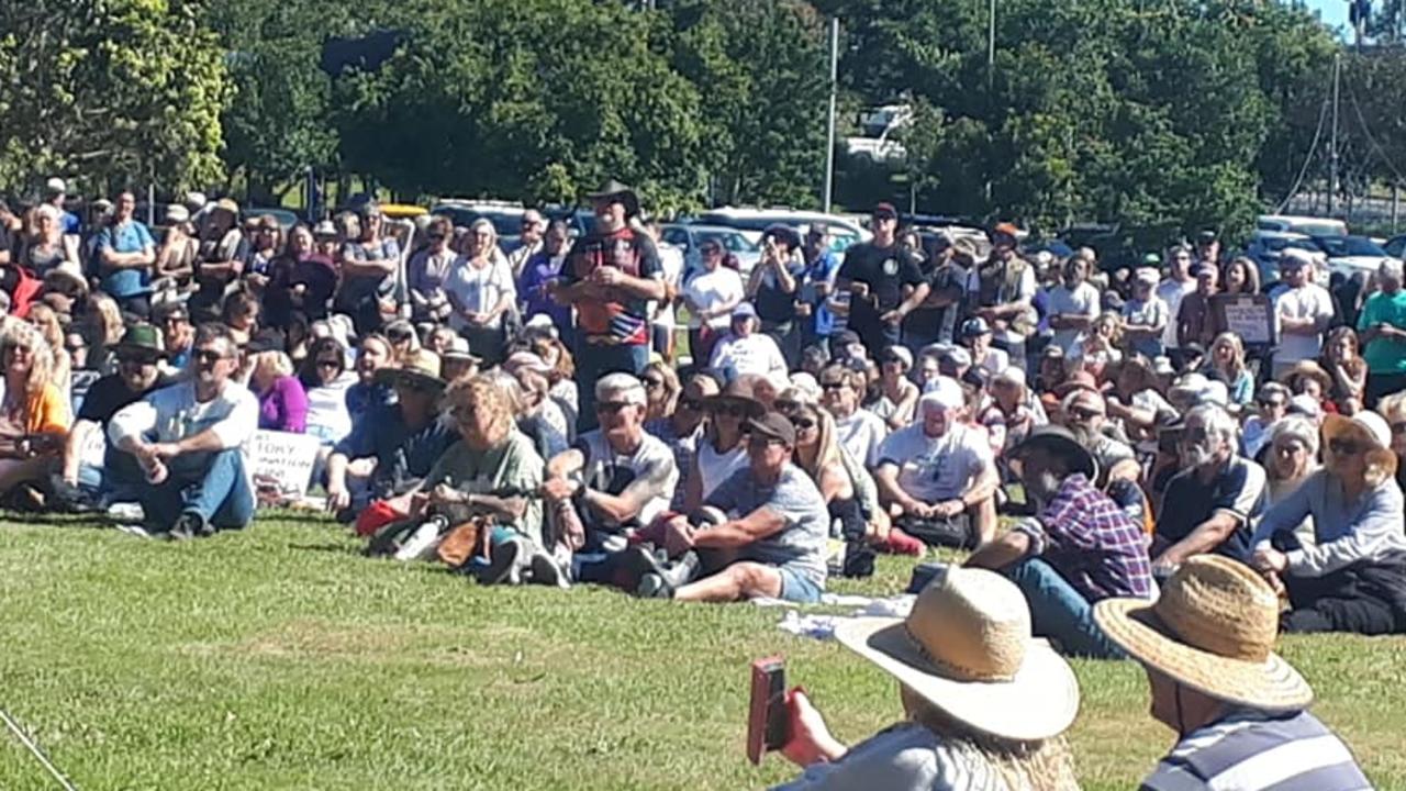 Rally against lockdown, Gympie Lake Alford July 24 2021