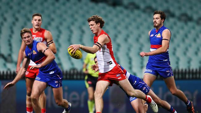 Callum Mills and the Swans are used to playing in front of empty SCG stands. Picture: AAP