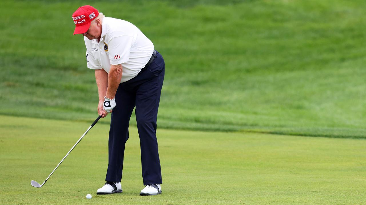 ‘I am just a good golfer/athlete’: Trump’s ridiculous claimed score in home tournament mocked