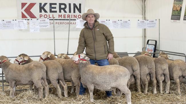 Leading NSW Merino producer Nigel Kerin at the recent Australian Sheep and Wool Show in Bendigo. Picture: Zoe Phillips