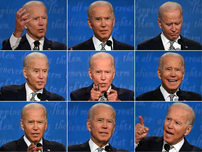 Democratic Presidential candidate and former US Vice President Joe Biden during the first presidential debate.