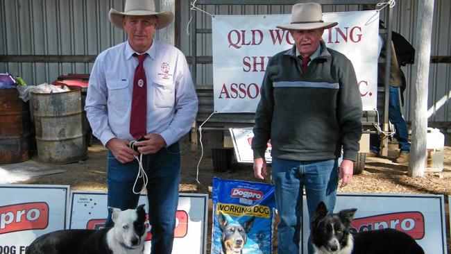 READY: Queensland reps for the Ted Gaby Challenge, Garry Barker and Barkers Clifford and Geoff Gibson and Swamp Oak Myha. Picture: Contributed