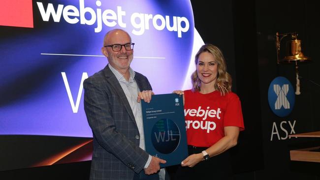 Blair Beaton, Group Executive, Listings at ASX and Webjet Group CEO Katrina Barry.