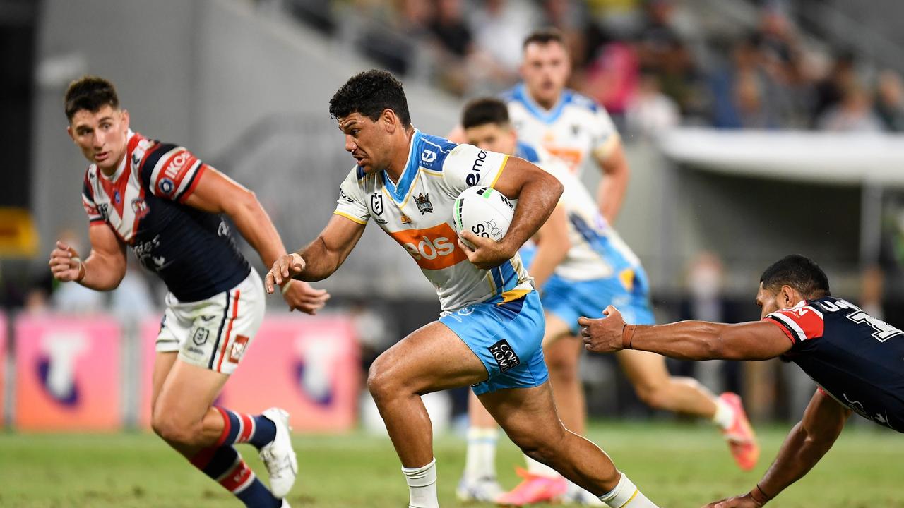 Brian Kelly was forced from the field after the shot but managed to return. Picture: Getty Images.