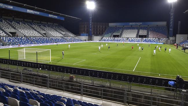 Serie A soccer games were played without spectators before they were officially postponed. Picture: AP