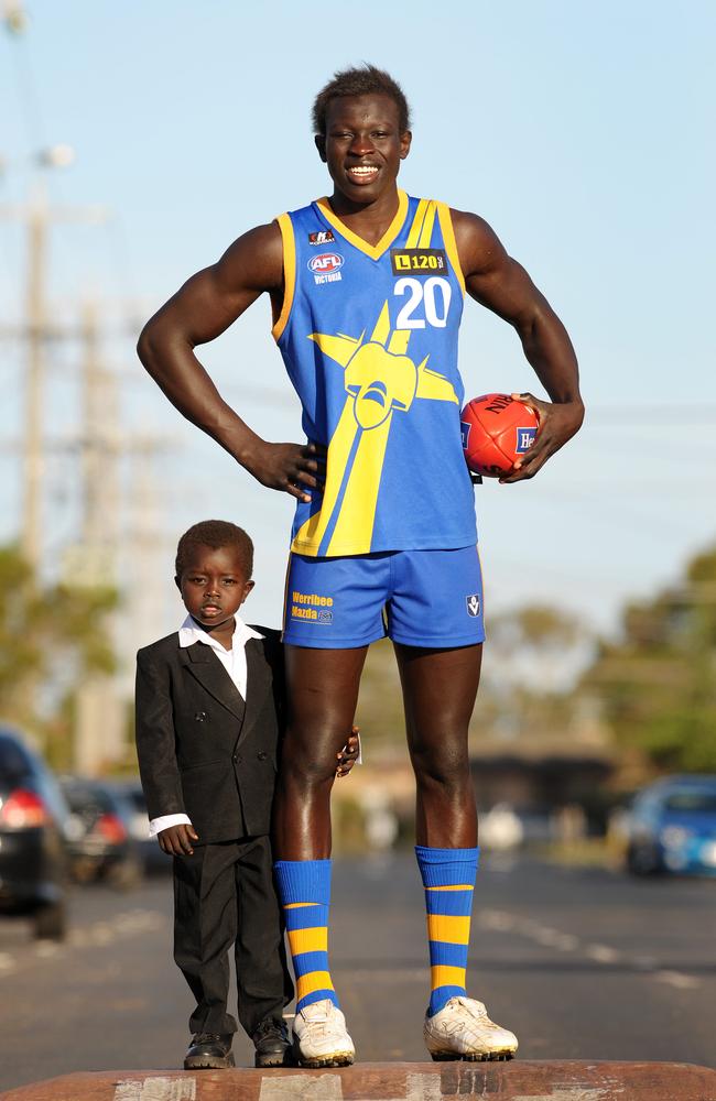 One of the hardest things to deal with after his suicide attempt was the confusion of his little brother Ajak, who worshipped him. He’s pictured here several years’ ago, aged three. Picture: News Corp