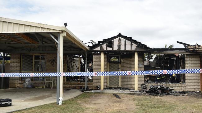 The aftermath of a house fire at 3 De Havilland Drive in Bray Park. Picture: Marcel Baum