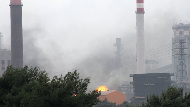 Freak tornado smashes steel mill in Italian town of Taranto | news.com ...