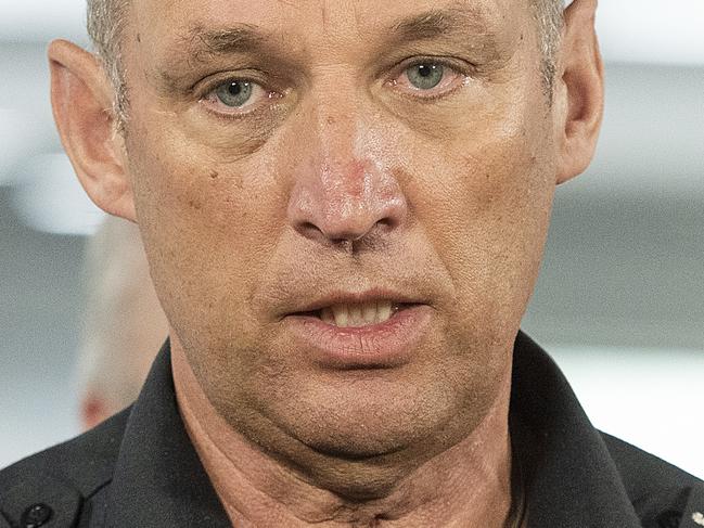 CFA Chief Officer Steve Warrington speaks to the media during a press conference to provide the latest update on the Victoria bushfire crisis, in Melbourne, Tuesday, December 31, 2019. (AAP Image/Ellen Smith) NO ARCHIVING