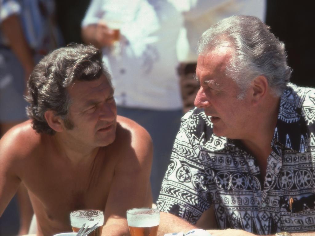 Bob Hawke and Gough Whitlam.
