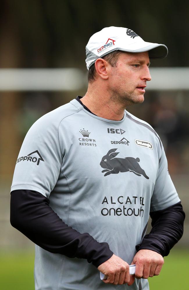 Michael Maguire during South Sydney Rabbitohs training session.