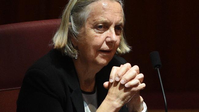 Greens Senator Lee Rhiannon during the Registered Organisations Bill in the Senate at Parliament House in Canberra, Monday, Nov. 21, 2016. (AAP Image/Mick Tsikas)