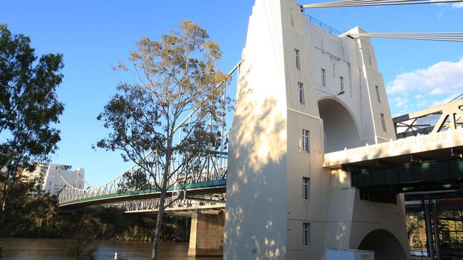 The humble Walter Taylor bridge in Indooroopilly is the only cross river link for a million people. Picture: Adam Smith / News Corp