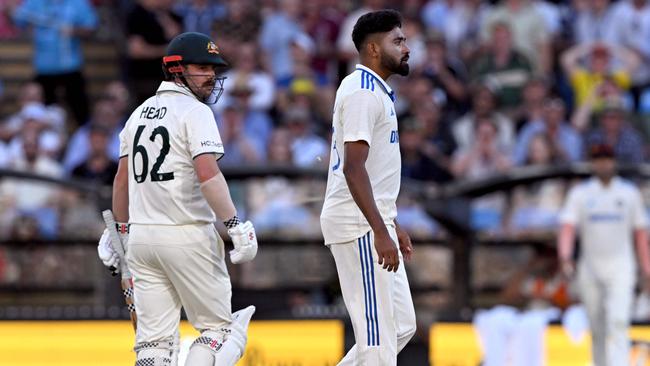 Travis Head and Mohammed Siraj exchanged words. (Photo by William WEST / AFP)