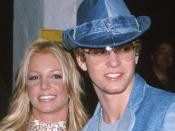 Britney Spears & Justin Timberlake of NSYNC at the Shrine Auditorium in Los Angeles, CA (Photo by Jeffrey Mayer/WireImage)