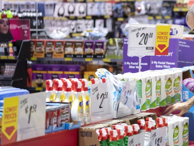 Staff photographed wearing a mask at the Reject shop Eastgate Bondi Junction on Tuesday, 5 January 2021.Picture / Monique Harmer