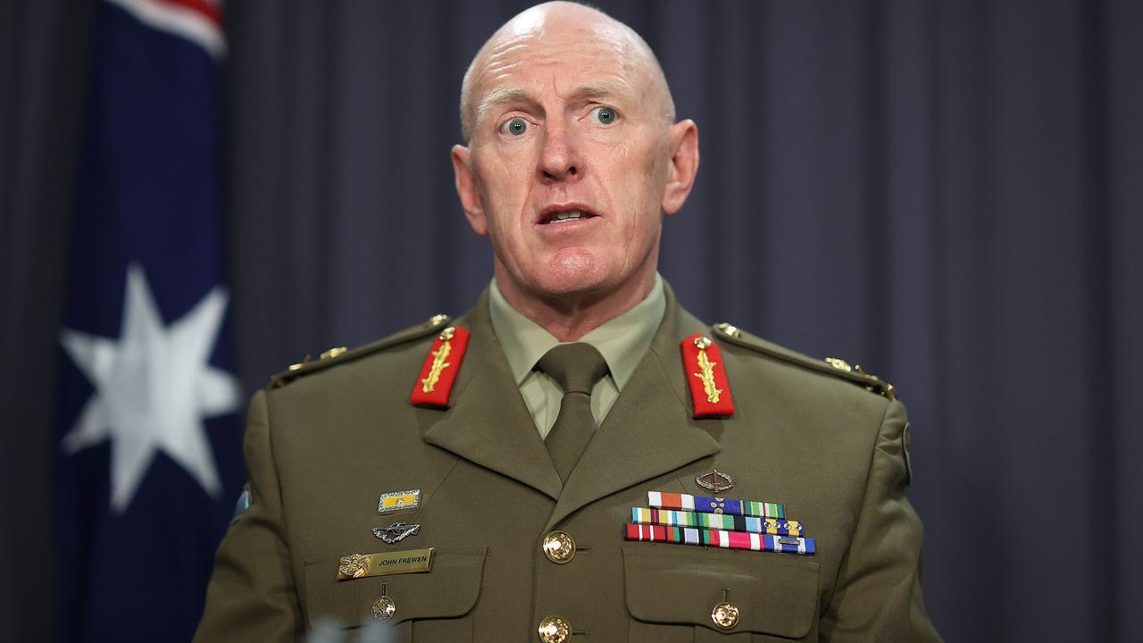 Operation Covid Shield boss Lieutenant-General John Frewen is promising to fast-track the aged care worker vaccination program. Picture: NCA NewsWire / Gary Ramage