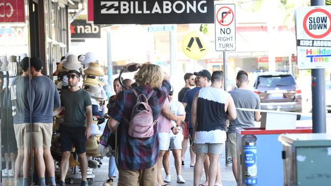 Uni student Smith was visiting busy Byron Bay after exams.