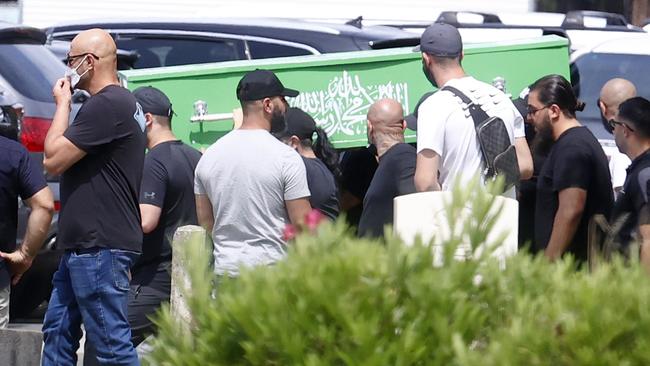 Slain gangster Ghassan Amoun has been laid to rest at Rookwood Cemetery after his assassination last Thursday.