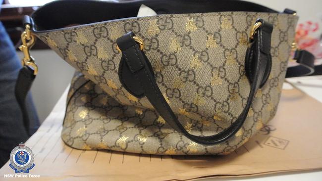 A Louis Vuitton bag seized in the raid. Picture: NSW Police