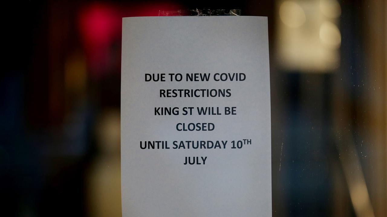 Businesses are struggling to stay afloat as they have been forced to shut their doors to customers. Picture: Nikki Short/NCA NewsWire