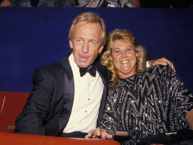 “Just wore out” … Paul Hogan with Noelene in the 1980s.