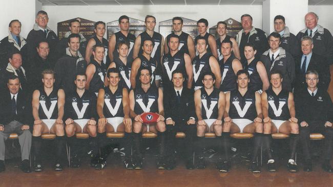 The 2001 VAFA representative team with Gillon McLachlan (captain) alongside coach Nick Bourke. On the other side of Bourke is Simon Lethlean (vice-captain).