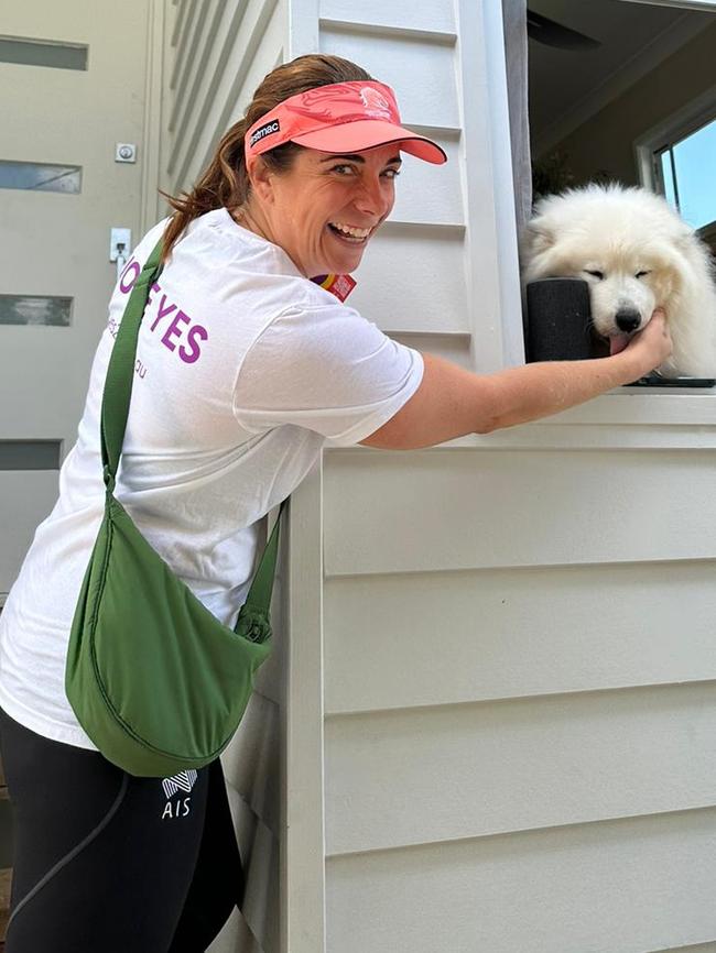 Federal Labor MP Anika Wells doorknocking for the Yes campaign. Picture: Facebook.