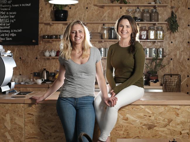 Hamlet cafe founders Emily Briffa, left, and Millie Pardoe. Picture: LUKE BOWDEN