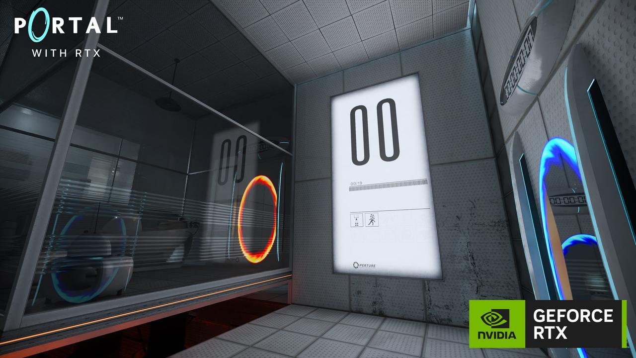 Valve worked together with NVIDIA to create a remastered version of Portal in 2022. Picture: NVIDIA Lightspeed Studios