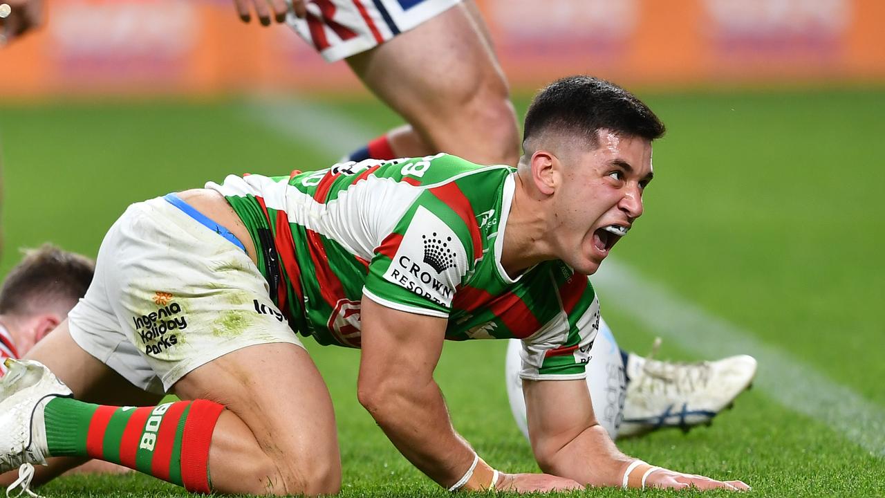 The Rabbitohs have re-signed Peter Mamouzelos in a sign the young hooker is the main to replace Damien Cook. Picture: NRL Photos