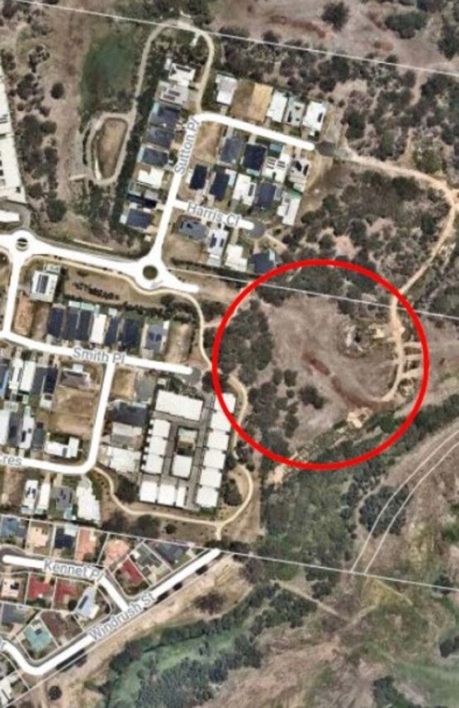 Aerial view of where the golf course is being built.