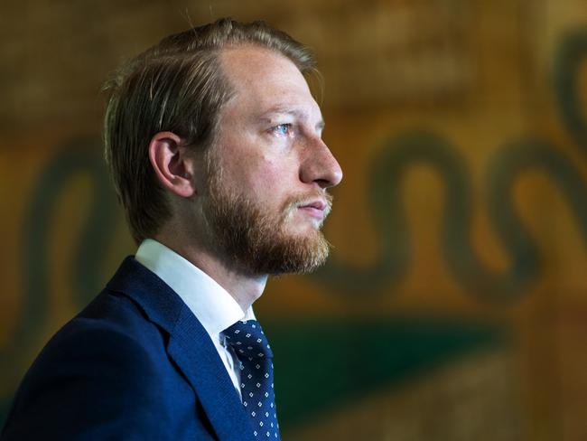 CANBERRA, AUSTRALIA - NewsWire Photos MARCH 7, 2023: Shadow Minister for Cyber Security and Countering Foreign Interference Senator James Paterson in Parliament House in Canberra.Picture: NCA NewsWire / Gary Ramage