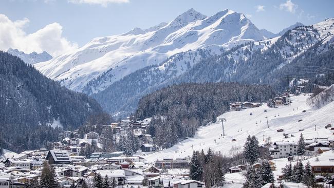 St Anton, Austria, cloaked in snow.