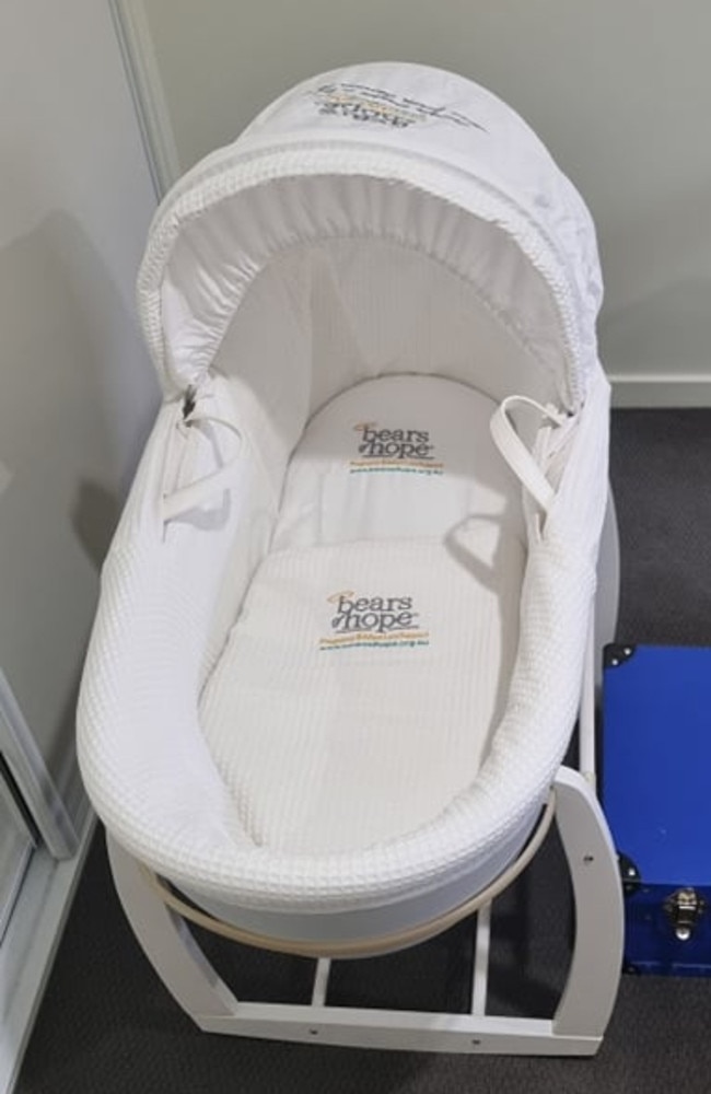 A ‘cuddle cot’ that Aaron Harrison and Nikki Hufton donated to a funeral home after raising money to buy one through an online fundraiser. Picture: Supplied